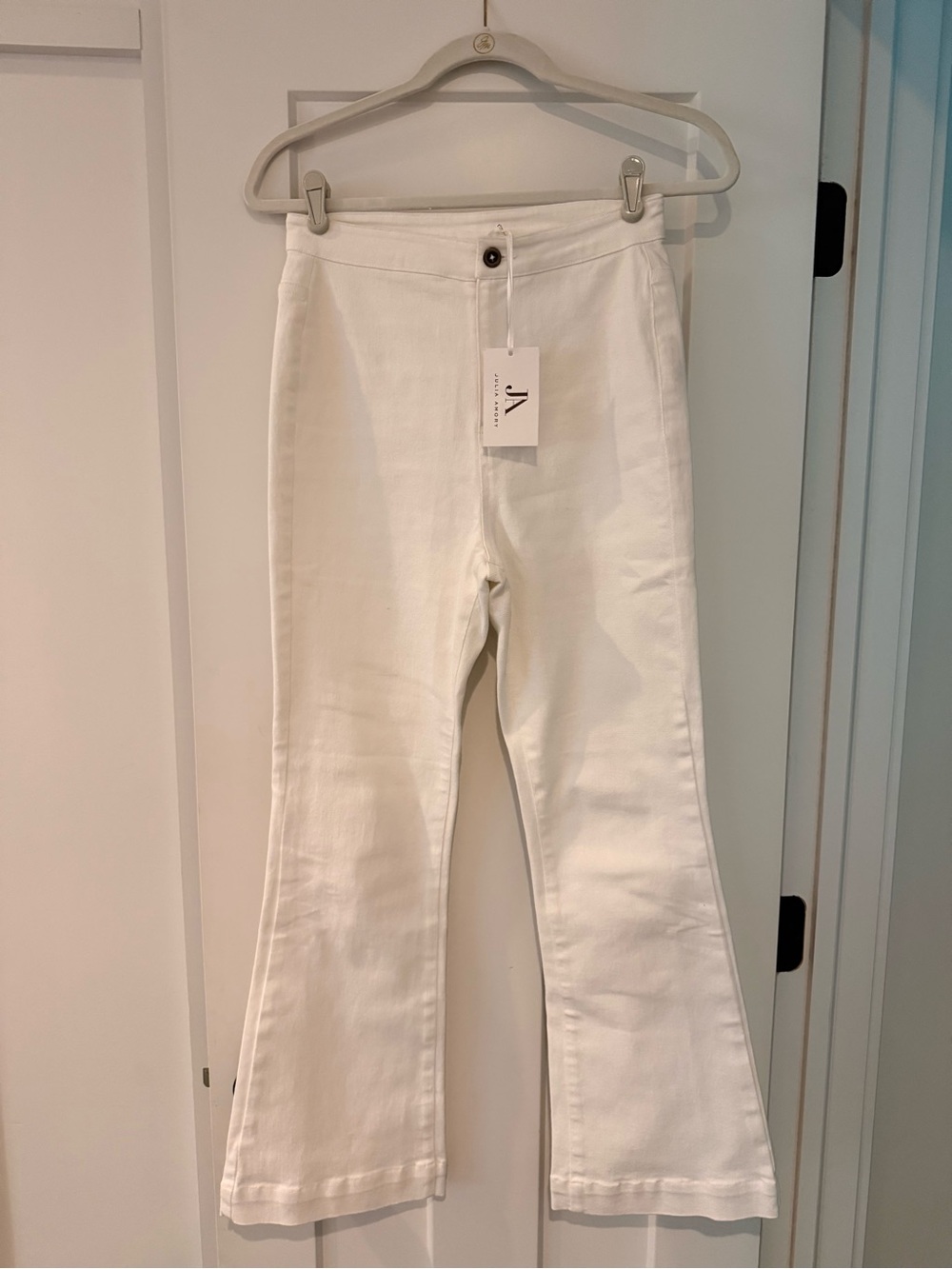 White Flare Jeans - Women's Wide Leg